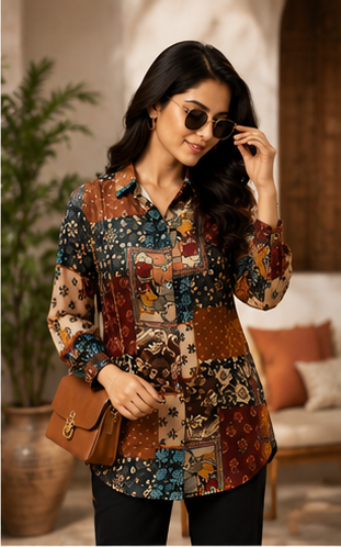 Multi-Colored Ethnic Printed Shirt