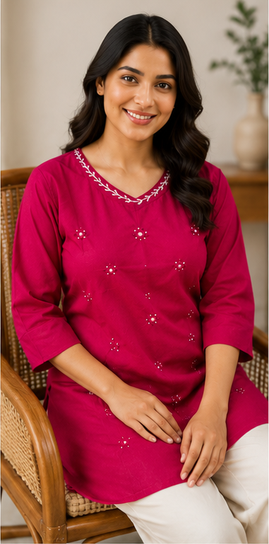 Rani Pink Embroidered Tunic