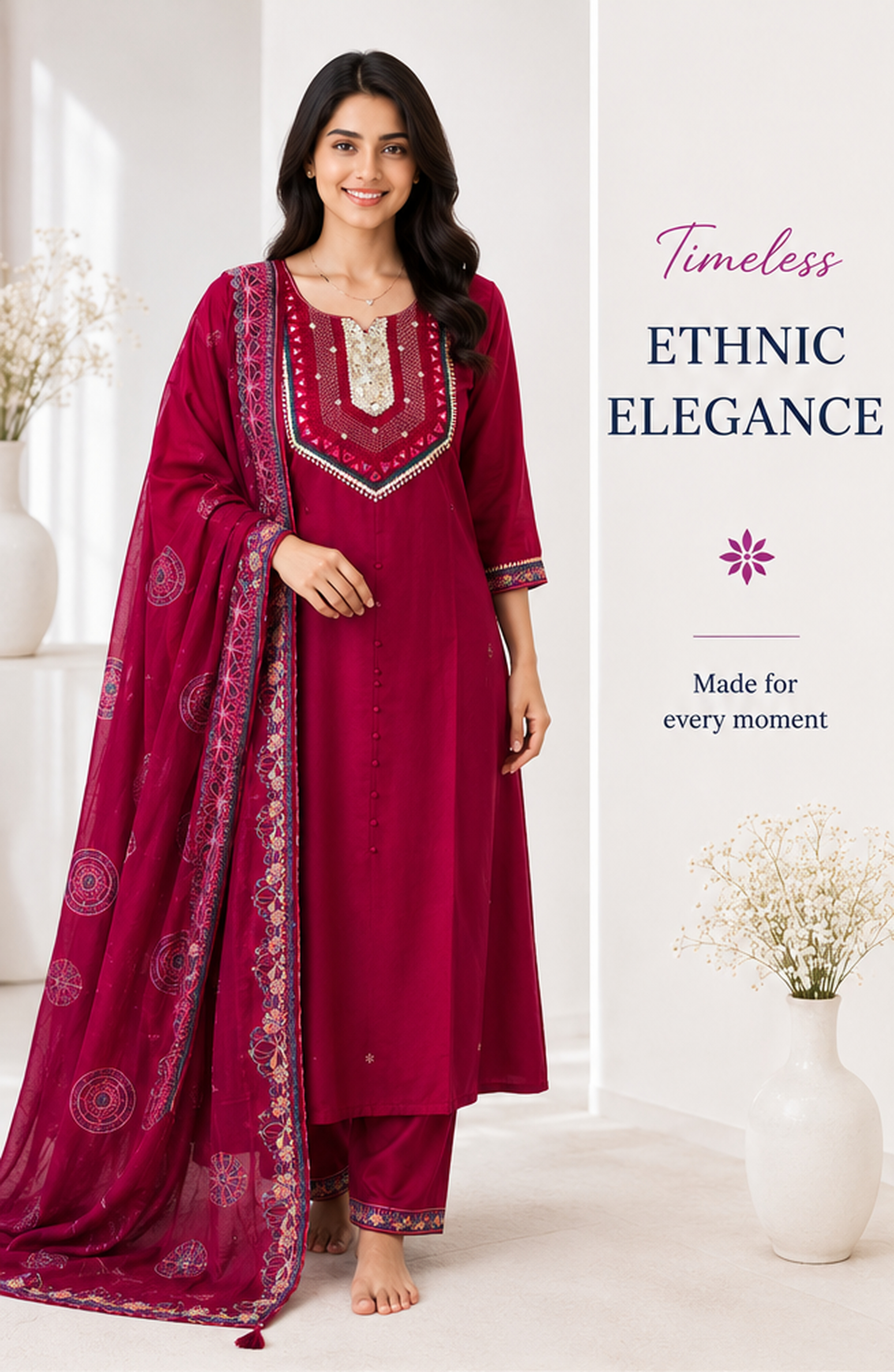 Raani Embroidered Ethnic Suit Set